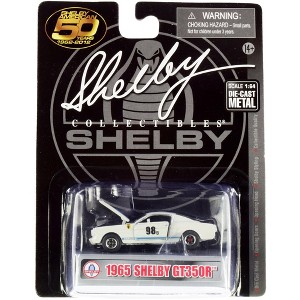 1965 Ford Mustang Shelby GT350R #98B "Terlingua Racing Team" White w/Blue Stripes 1/64 Diecast Model Car by Shelby Collectibles - 1 of 3
