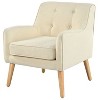 Okak Mid-Century Modern Armchair,Tufted Back Accent Chair with Birch Wood Legs for Living Room,Bedroom - 2 of 4