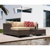 3pc Wicker Patio Sectional Seating Set with Cushions - EDYO LIVING
 - 4 of 4