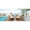 [Set of 2] Premium Acacia Wood Outdoor Club Chair, Curved Tub Design with Woven Rope Accents, Water-Resistant Cushions, All-Weather Slat Construction - 3 of 4