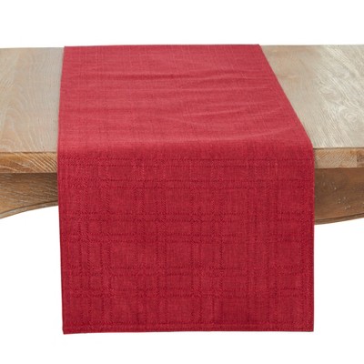 Saro Lifestyle Refined Stitched Plaid Table Runner