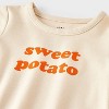 Baby Sweet Potato Shorts Sleeve Romper - Cat & Jack™ Cream - 3 of 4