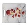 12" x 15" Nonslip Cutting Board Marble-Designed Plastic, Dishwasher Safe, Sturdy & Lightweight with Easy-Grip Handle - 3 of 4