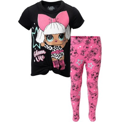 L.O.L. Surprise! Girls T-Shirt and Leggings Outfit Set Little Kid to Big Kid