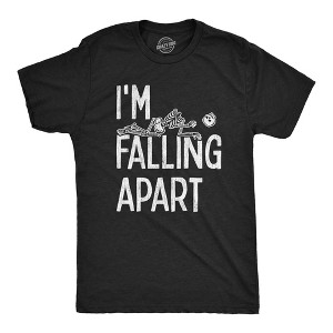 Mens I'm Falling Apart T Shirt Funny Halloween Skeleton Sarcastic Tee - Crazy Dog Men's T Shirt - 1 of 4