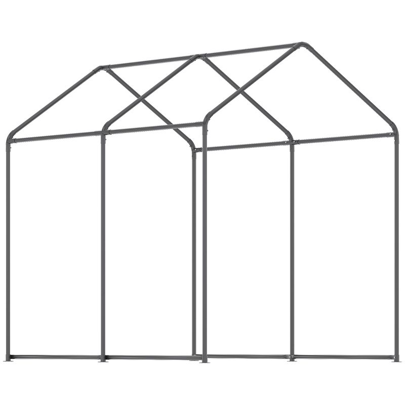 Outsunny Walk-In Greenhouse, Outdoor Gardening Canopy with Roll-up Windows, Zippered Door & Weather Cover, 5 of 7