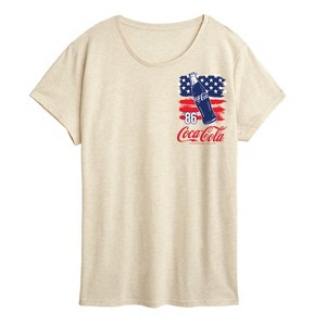 Women's - Coca-Cola - 86 American Flag And Bottle Short Sleeve Graphic T-Shirt - 1 of 4