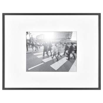 Thin Gallery Matted Photo Frame Black - Threshold™