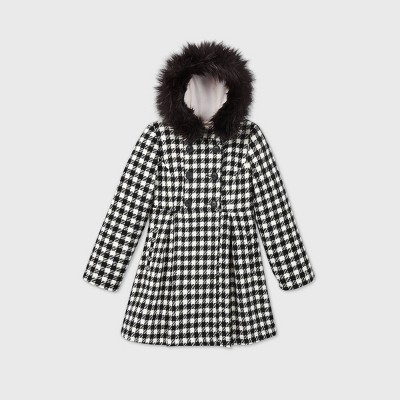 target black faux fur jacket