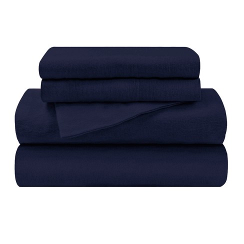 Heavyweight Cotton Flannel Solid Or Trellis Deep Pocket Sheet Set, Full ...