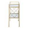 Gold Coast Bar Hall Table Mirror/Gold - Breighton Home: Modern X Design, Two-Tier, Space Saver - 4 of 4