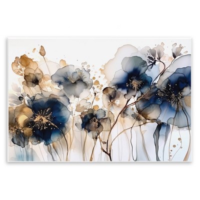 Stupell Industries Navy & Gold Abstraction Wall Plaque Art