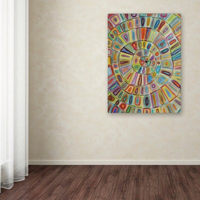 Ma Cible Multicolor Abstract Canvas Painting, 18" x 24"