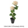 Unique Bargains Artificial Plants Two-Headed Rose Bonsai Plastic 2.36"x2.36"x10.63" 1 Pcs - 3 of 4