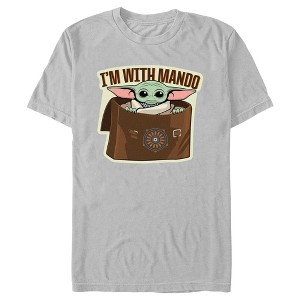 Men's Star Wars: The Mandalorian Grogu I'm with Mando T-Shirt - 1 of 4