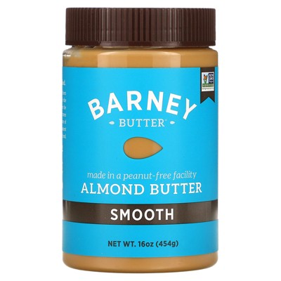 Barney Butter Almond Butter, Smooth, 16 Oz (454 G) : Target