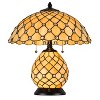 Cal Lighting Valetta 18" Height Black Metal/Glass Table Lamp - 3 of 4