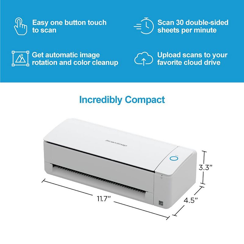 Fujitsu ScanSnap iX1300 Compact Wi-Fi Document Scanner for Mac or PC, White (PA03805-B005), 2 of 7