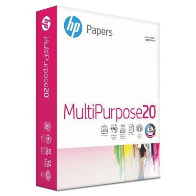 HP Multipurpose Paper 96 Brightness 20 lb 8 1/2 x 11 White 500 Sheets/Ream 112000