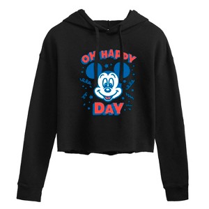 Women's - Disney - Mickey & Friends Cropped Graphic Hoodie - 1 of 3