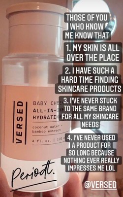 versed baby cheeks review