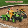 Jojoka 12V 3 in 1 Kids Ride On Excavator & Tractor with Remote, Detachable Trailer, Digger, Music - 4 of 4