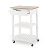 1 Storage Drawer Kitchen Island Utility Storage Cart,white-Christopher Knight Home - 2 of 4