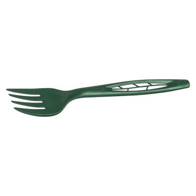Inno-Pak 6.5" Compostable Fork Bulk Pack Green - Case of 1000
