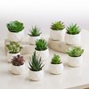 Unique Bargains Fake Succulent Plant for Office Desk Bathroom Kitchen Decor - 2 of 4