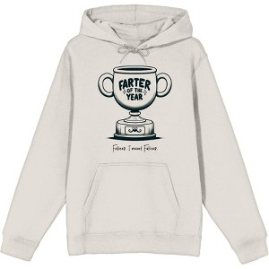 Father's Day Farter Of The Year Trophy Adult Long Sleeve Hooded Sweatshirt - 1 of 3