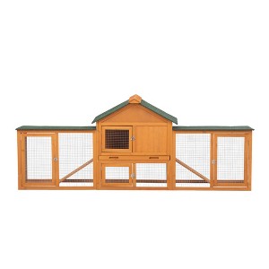 FURNIinspire Pet Crates and Houses, Multi-purpose Rabbit Hutch, Indoor and Outdoor Rabbit Cage, Waterproof, Orange, 83.46"*18.5"*33.86" - 1 of 4