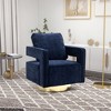 CAVINAS Chenille Upholstered Swivel Accent Chair,Modern Club Chairs  with Steel Base for Bedroom,Reading Room - 2 of 4