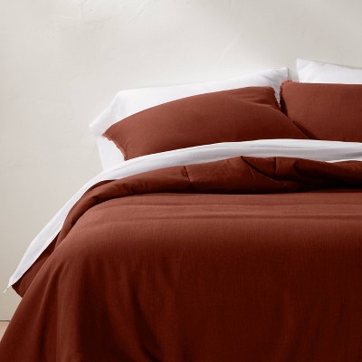 Heavyweight Linen Blend Stripe Comforter & Sham Set - Casaluna