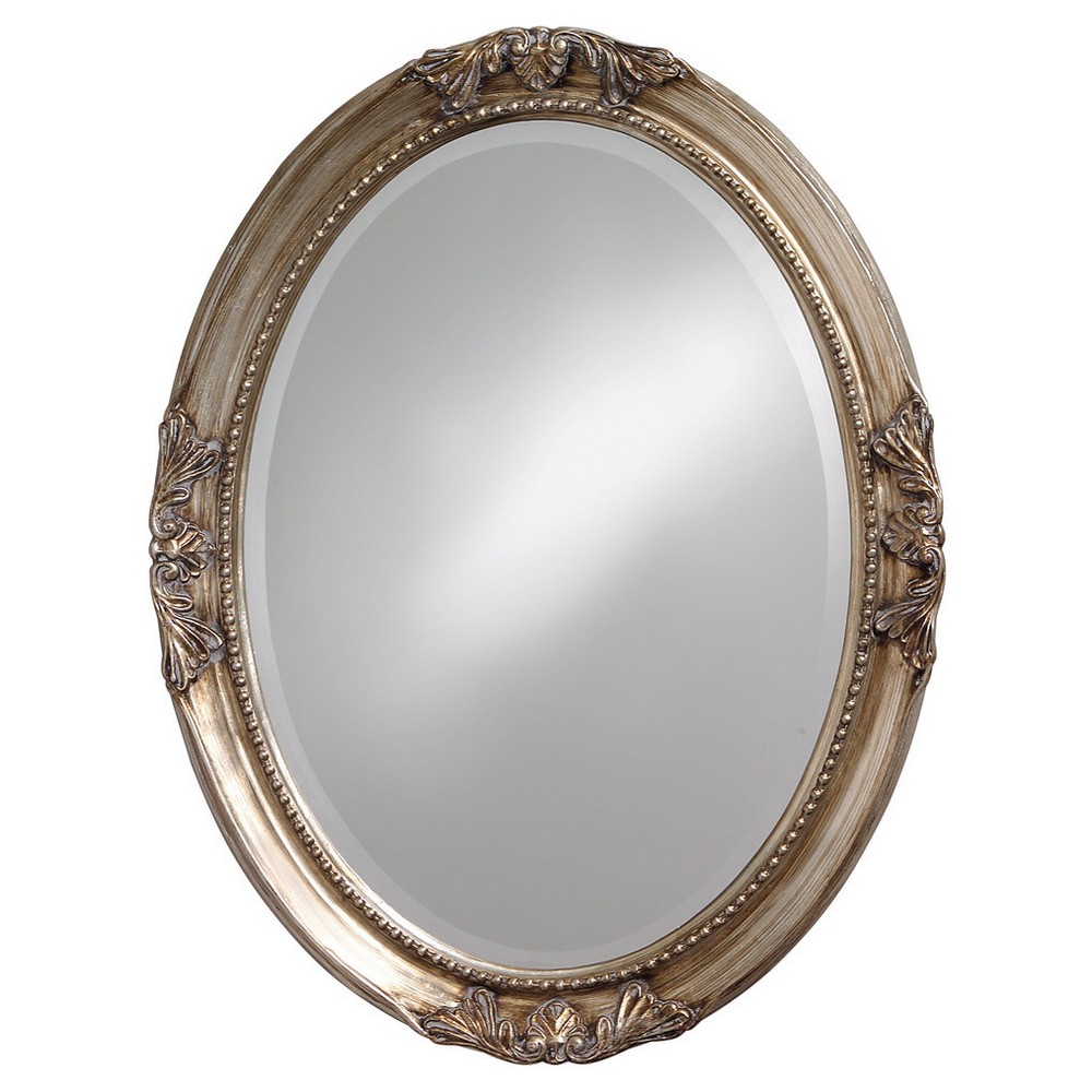 Photos - Wall Mirror Queen Ann Antique Silver Leaf Mirror - Howard Elliott