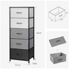 Pellebant Vertical Dresser for Bedroom Storage Tower 5-Drawer Steel Frame Wood Top Easy Pull Non-woven Fabrics Drawer - 2 of 4