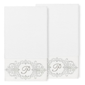 Linum Home Textiles 100% Turkish Cotton MONICA 2PC Embellished Bath Towel Set - 1 of 1