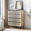 Fluted Drawers Dresser, Modern Chest of Drawers, Dresser TV Stand, Wood Drawer Organizer for Bedroom, Living Room, Hallway, Natural - 2 of 4