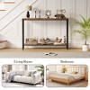 Industrial-Style Narrow Long Entryway Console Table with 2-Tier Shelves -V-Shaped Design - 4 of 4