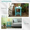 Maggift Patio End Tables, Modern Decorative Side Tables, Stylish Design for Patio, Living Room, Indoor and Outdoor Use, Blue, 15"*15"*18" - 3 of 4