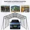 Heavy Duty Metal Carport with Galvanized Steel Roof, Carport Canopy for Driveway Car or Truck, Outdoor Metal Carport with Vertical Roof-Koiai - 2 of 4