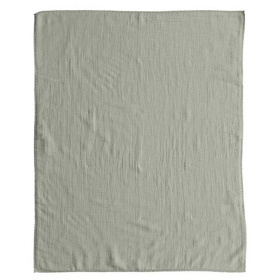 Storied Home Cotton Double Cloth Baby Blanket with Trim in Bag