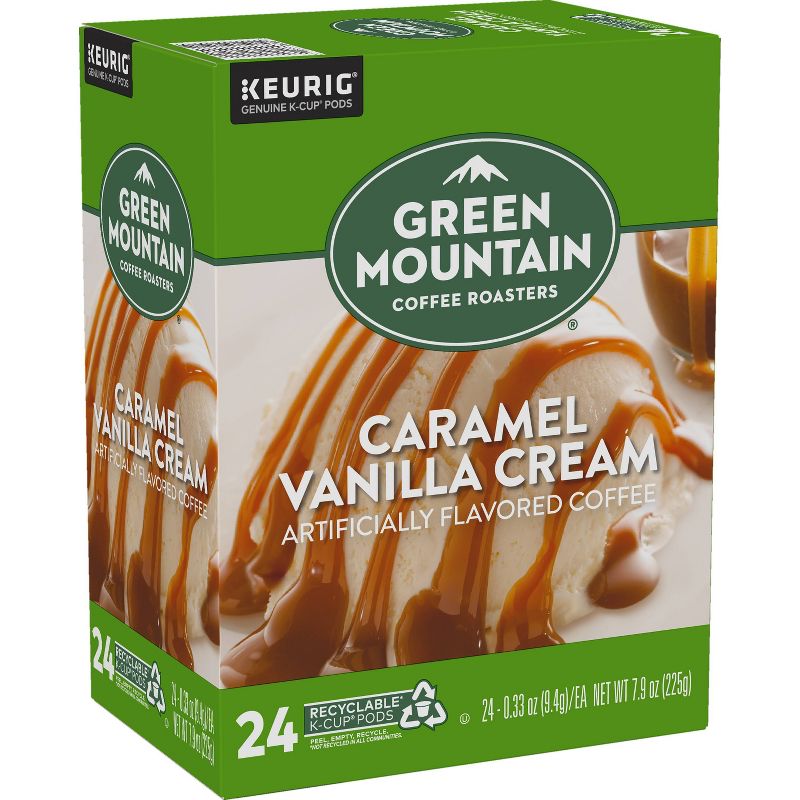 24ct Green Mountain Coffee Caramel Vanilla Cream Keurig K-Cup Coffee Pods Flavored Coffee Light Roast, 5 of 11