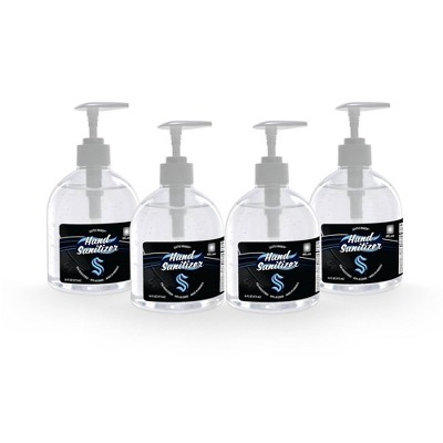 NHL Seattle Kraken 16oz Pump Top Hand Sanitizer - 4pk