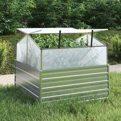 Garden Raised Bed Silver Galvanized Steel Medium Durable vidaXL