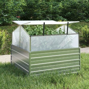 Garden Raised Bed Silver Galvanized Steel Medium Durable vidaXL - 1 of 4