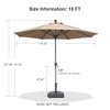 PURPLE LEAF Patio Umbrella Outdoor Table Umbrella Aluminum Frame Market Umbrella Sun Umbrella with 8 Sturdy Ribs - 2 of 4