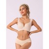 INSPIRE CHIC Women's Wirefree Bra Full Coverage Push Up Vest Bralettes 3 Packs - 4 of 4