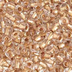 John Bead Czech Glass Seed Beads 6/0 (500g) Crystal Goldlined - 1 of 1