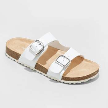 Kids' Drew Slip-On Footbed Sandals - Cat & Jack™ White 1