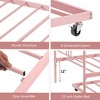 Twin Size Sofa Bed Frame with Trundle, Metal Slats, and Headboard, Heavy Duty Support for Living Room, Bedroom, Guest Room, White - 3 of 4